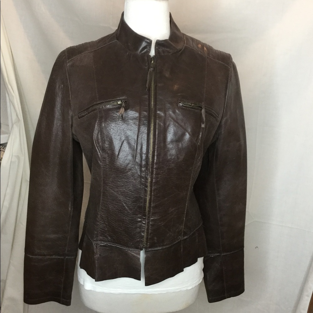 Brown Arden B Leather jacket Large
